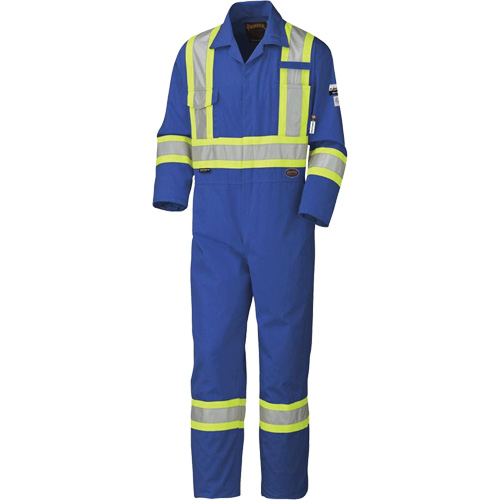 5558AT High-Visibility Flame-Resistant Coveralls, Size 40, Royal Blue, 9.5 cal/cm² Sécurité Médic