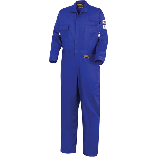 7779 Combinaison ignifuge r&eacute;sistant aux arcs &eacute;lectriques FR-Tech 88/12, Taille 36, Bleu royal Sécurité Médic
