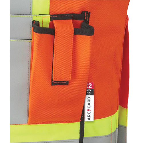 7732 Veste d'arpenteur ignifuge et r&eacute;sistant aux arcs &eacute;lectriques FR-Tech, Petit, Orange haute visibilit&eacute;, 9,7 cal/cm² Sécurité Médic