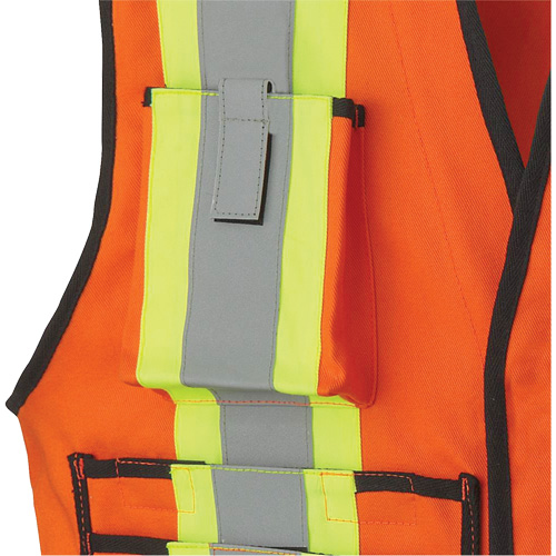 7732 Veste d'arpenteur ignifuge et r&eacute;sistant aux arcs &eacute;lectriques FR-Tech, Petit, Orange haute visibilit&eacute;, 9,7 cal/cm² Sécurité Médic