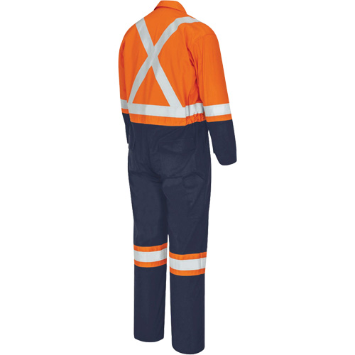 7702BB FR-Tech&reg; 2-Tone Safety Coverall, Size 36, Navy Blue/Orange, 10 cal/cm² Sécurité Médic