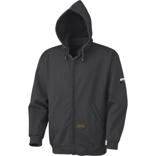 337 Flame-Resistant Zip Style Hoodie, Men's, X-Small, Black, 22 cal/cm² Sécurité Médic