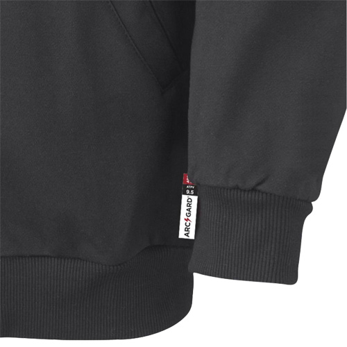 337 Flame-Resistant Zip Style Hoodie, Men's, X-Small, Black, 22 cal/cm² Sécurité Médic