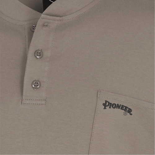 331 Chandail Henley en tricot interlock ignifuge, Petit, Beige Sécurité Médic