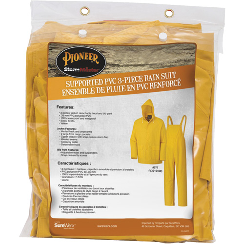 577 V&ecirc;tements imperm&eacute;ables 3 morceaux, Polyester/PVC, 6T-Grand, Jaune Sécurité Médic