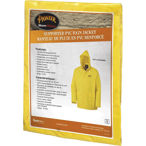 577J Veste imperm&eacute;able, Polyester/PVC, Petit, Jaune Sécurité Médic
