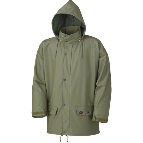 D7000 Stretch Rain Jacket, Polyurethane, X-Small, Green Sécurité Médic