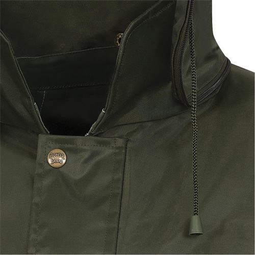 D8120J Manteau &agrave; capuchon ind&eacute;chirable Nailhead pour planteur d'arbres, Polyester/PVC, T-petit, Vert Sécurité Médic