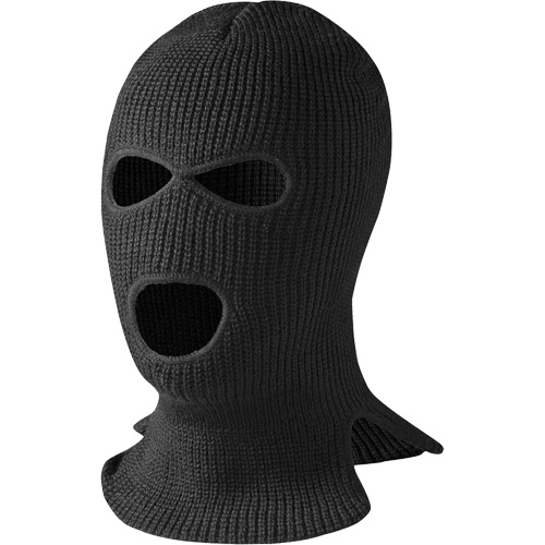 560-B 3-Hole Balaclava, Acrylic, Black Sécurité Médic