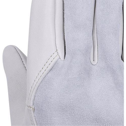 535G Gants de chauffeur beige, Petit, Paume en Cuir fleur de vache Sécurité Médic