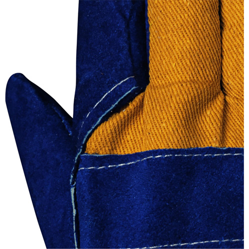 630 Blue Insulated Fitter's Gloves, One Size, Split Cowhide Palm, Boa Inner Lining Sécurité Médic