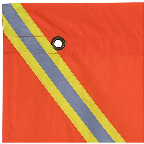 353 Drapeau avec bande r&eacute;fl&eacute;chissante, Polyester Sécurité Médic