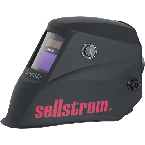 WHB1000 Advantage Series ADF Welding Helmet, 3.54" L x 1.57" W View Area, Black/Red Sécurité Médic