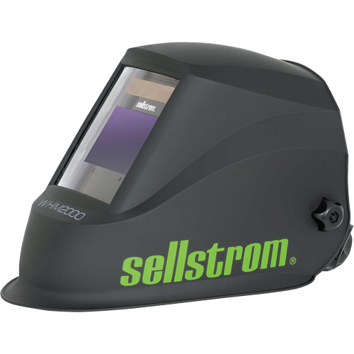 WHM2000 Advantage Plus Series ADF Welding Helmet, 3.94" L x 2.36" W View Area, Black/Green Sécurité Médic