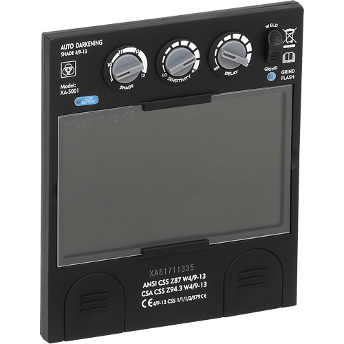 Filtre dobscurcissement automatique large &agrave; intensit&eacute; variable Advantage Plus, 5-1/4" la x 4-1/2" h Champ de vision, Pour utilisation avec S26200 Sécurité Médic