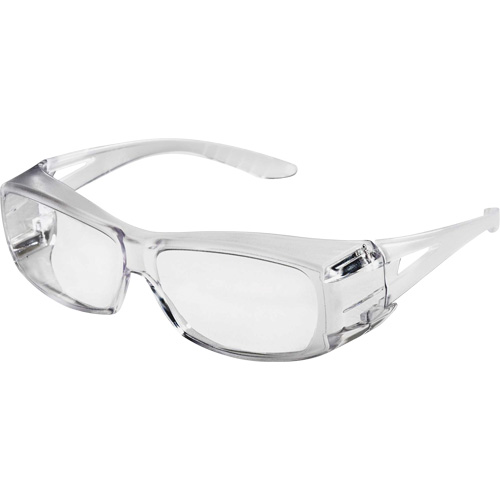 X350 OTG Safety Glasses, Clear Lens, Anti-Scratch, ANSI Z87+/Meets/Exceeds CSA Z94.3 Sécurité Médic