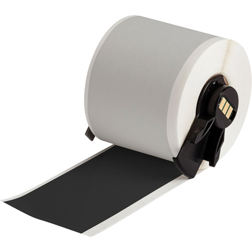 All-Weather Permanent Adhesive Label Tape, Vinyl, Black, 2" Width Sécurité Médic