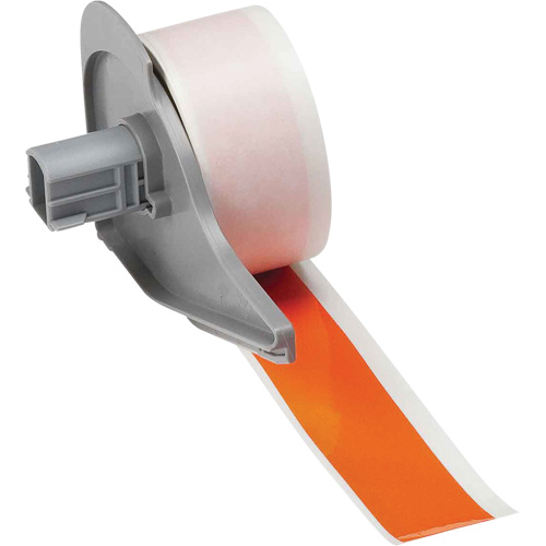 Ruban adh&eacute;sif permanent toutes saisons pour &eacute;tiquettes, Vinyle, Orange, Largeur de 1" Sécurité Médic