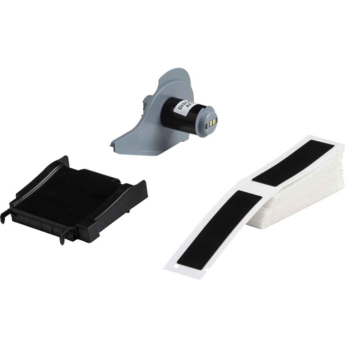 &eacute;tiquettes sur&eacute;lev&eacute;s pour panneaux, Polyester, 1" lo x 4" h, Noir Sécurité Médic