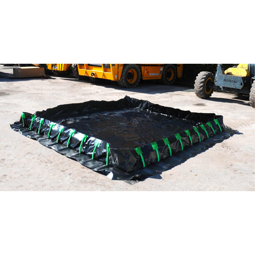 Berme Ultra-Containment Berm, Capacit&eacute; 269 gal. US, 6' la x 6' lo x 12" h, Paroi &agrave; piquets Sécurité Médic