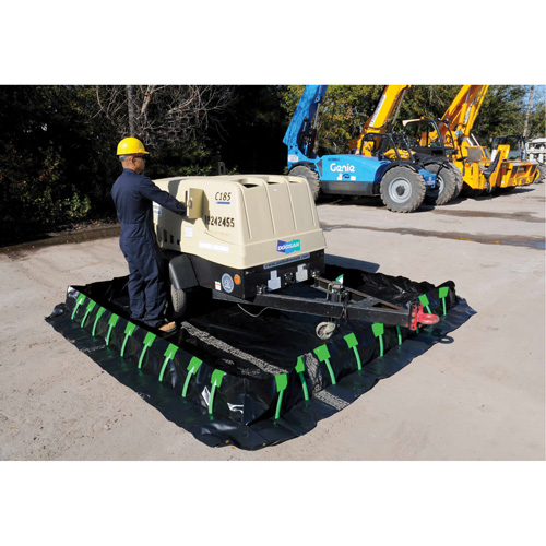 Berme Ultra-Containment Berm, Capacit&eacute; 269 gal. US, 6' la x 6' lo x 12" h, Paroi &agrave; piquets Sécurité Médic