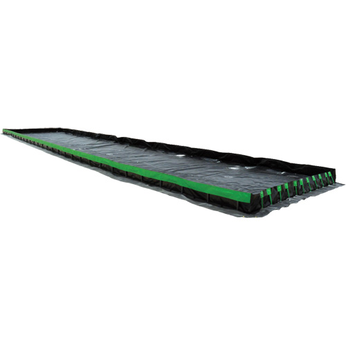 Berme Ultimate Copolymer 2000 Ultra-Containment Berm, Capacit&eacute; 748 gal. US, 10' la x 10' lo x 12" h, Support &agrave; charni&egrave;re Sécurité Médic