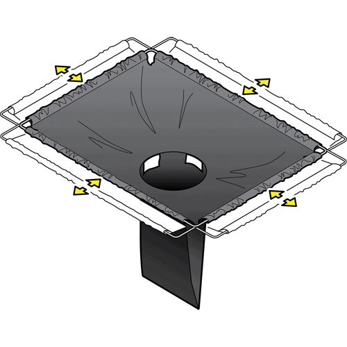 Bac de r&eacute;tention carr&eacute; Ultra-Drain Guard avec orifice de trop-plein, Huile & s&eacute;diments, 16" - 28" lo x 20" - 36" la Sécurité Médic