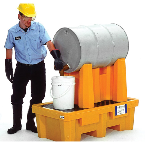 Ultra-Drum Rack Containment Systems 1 baril, 52" lo x 49,5" la x 29" ha, 66 gal. US Capacit&eacute; Sécurité Médic
