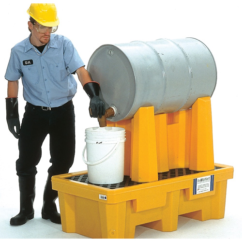 Syst&egrave;me de confinement Ultra-Drum pour 1 baril avec drain, 52" lo x 29" la x 49,5" ha, 750 gal. US Capacit&eacute; Sécurité Médic