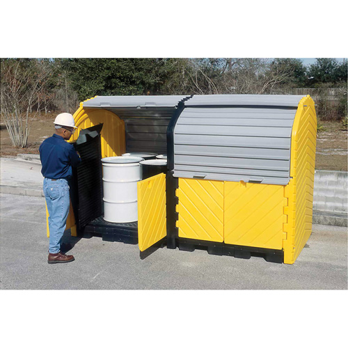 Extender Kit with Drain for Ultra-Hard Top Spill Pallets&reg;, 64" L x 79" W x 62" H, 9000 lbs. Load Capacity Sécurité Médic