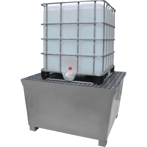 Steel Ultra-IBC Spill Pallet&reg;, 370 US gal. Spill Capacity, 57.6" x 34.7" x 56.9" Sécurité Médic