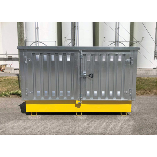Steel Ultra-Twin IBC Hard Top, 123.4" L x 73.4" W x 66.4" H, 12250 lbs. Load Capacity Sécurité Médic