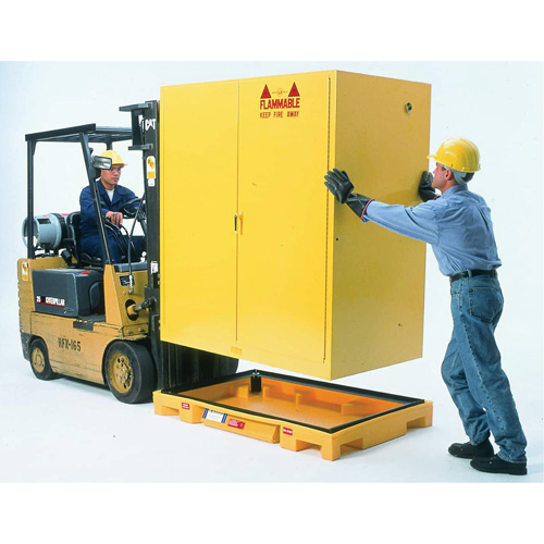 Double Drum Ultra-Safety Cabinet Bladder System, 63" lo x 38,5" la x 6,3" h, Capacit&eacute; de charge 3000 lb Sécurité Médic
