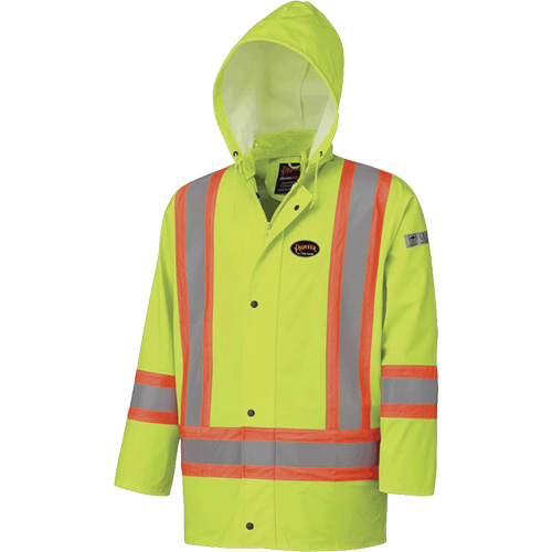 5894 Flame Resistant Waterproof Jacket, 2X-Large, High Visibility Lime-Yellow Sécurité Médic
