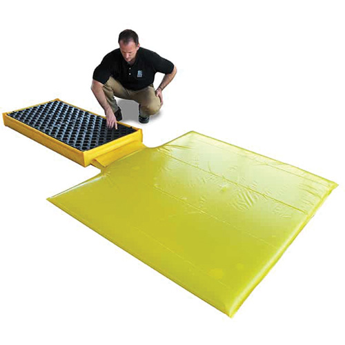 Ultra-Spill Deck flexible, 2 barils, Capacit&eacute; de d&eacute;versement 11 gal. US, 48" x 24" x 2,5" Sécurité Médic