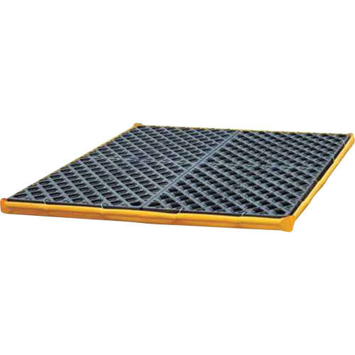 4-Drum Flexible Ultra-Spill Deck&reg;, 22 US gal. Spill Capacity, 48" x 48" x 2.5" Sécurité Médic