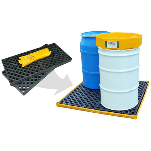Ultra-Spill Deck flexible, &agrave; vessie, 4 barils, Capacit&eacute; de d&eacute;versement 110 gal. US, 51" x 48" x 5" Sécurité Médic