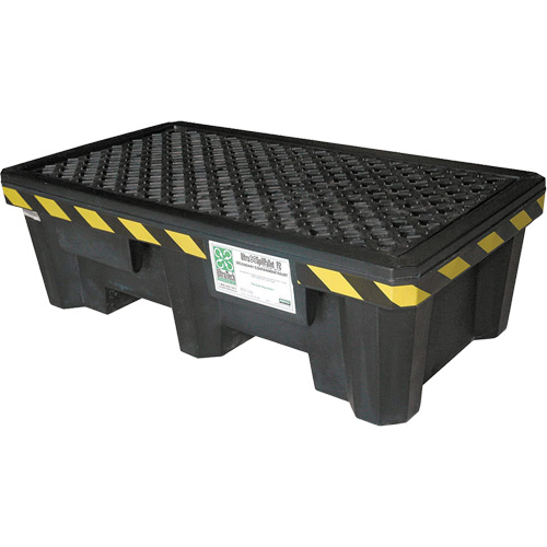 Ultra-Spill Pallet mod&egrave;le &eacute;conomique, 2 barils, Capacit&eacute; de d&eacute;versement 66 gal. US, 53" x 29" x 16,5" Sécurité Médic