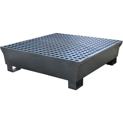 4-Drum Steel Ultra-Spill Pallet&reg;, 68 US gal. Spill Capacity, 49.1" x 47.1" x 10.9" Sécurité Médic
