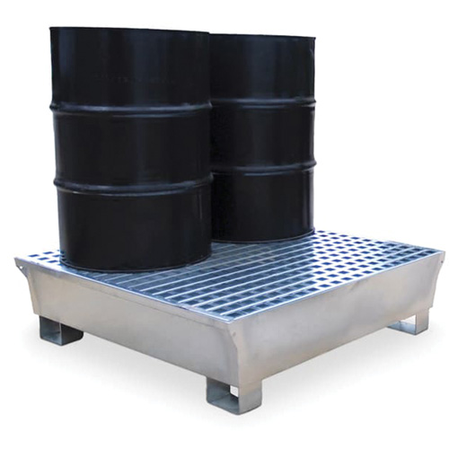 4-Drum Steel Ultra-Spill Pallet&reg;, 68 US gal. Spill Capacity, 49.1" x 47.1" x 10.9" Sécurité Médic