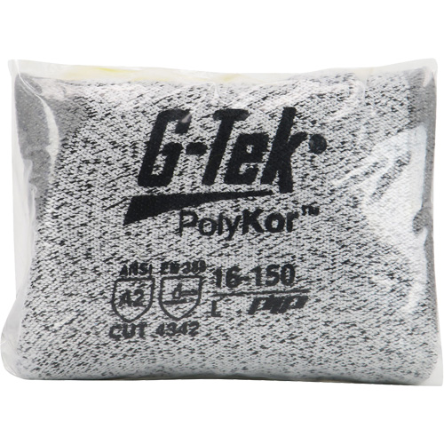 Gants r&eacute;sistants aux coupures G-Tek en tricot sans couture, Taille T-petit, Calibre 13, Rev&ecirc;tement Polyur&eacute;thane, Enveloppe en PolyKor, ASTM ANSI niveau A2/EN 388 niveau B Sécurité Médic