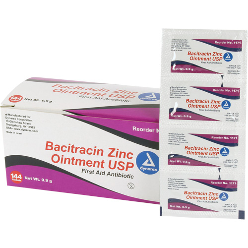 Efcom Limited Bacitracin Zinc First Aid Packets, Ointment, Antibiotic Sécurité Médic