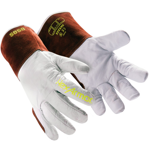 HeatArmor&reg; 5058 Welding Gloves, Grain Goatskin, Size Small/7 Sécurité Médic