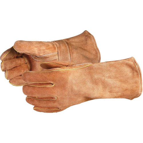 Endura&reg; 505BS Deluxe Brown Welding Gloves, Split Cowhide, Size Large Sécurité Médic
