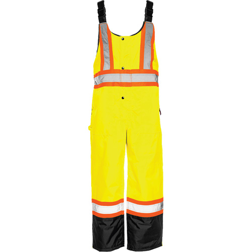 Salopette de s&eacute;curit&eacute; dhiver TO1, Polyester, Petit, Noir/Jaune lime haute visibilit&eacute; Sécurité Médic