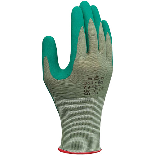 Gants de travail biod&eacute;gradables 383, 6/Petit, R&ecirc;vetement Nitrile, Calibre 13, Enveloppe en Polyester Sécurité Médic