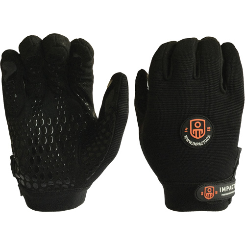 Mechanic Anti-Impact Gloves, 7/Small, Synthetic/Suede Palm, Elastic/Hook & Loop Cuff Sécurité Médic
