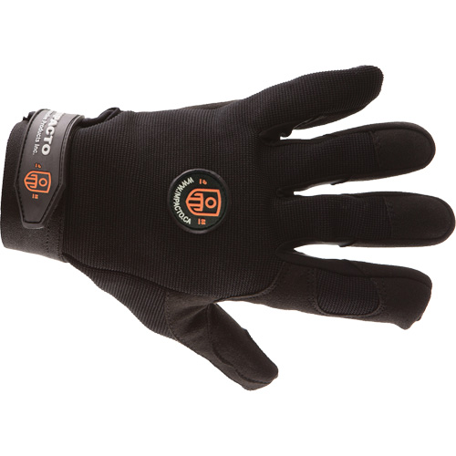 Mechanic Anti-Impact Gloves, 7/Small, Synthetic/Suede Palm, Elastic/Hook & Loop Cuff Sécurité Médic