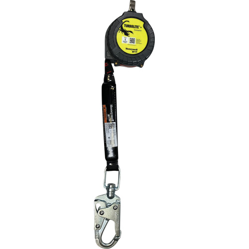 Miller TurboLite+ Scorpion Personal Fall Limiter, 9', Web, Swivel Sécurité Médic