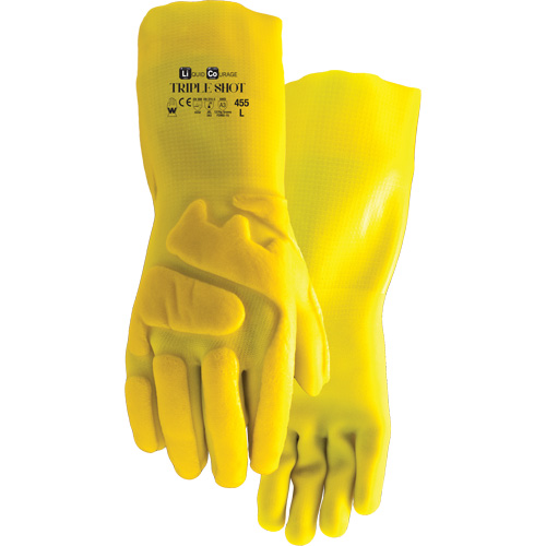 455 Triple Shot Cut-Resistant Gloves, Size Large, PVC, Nylon Inner Lining Sécurité Médic